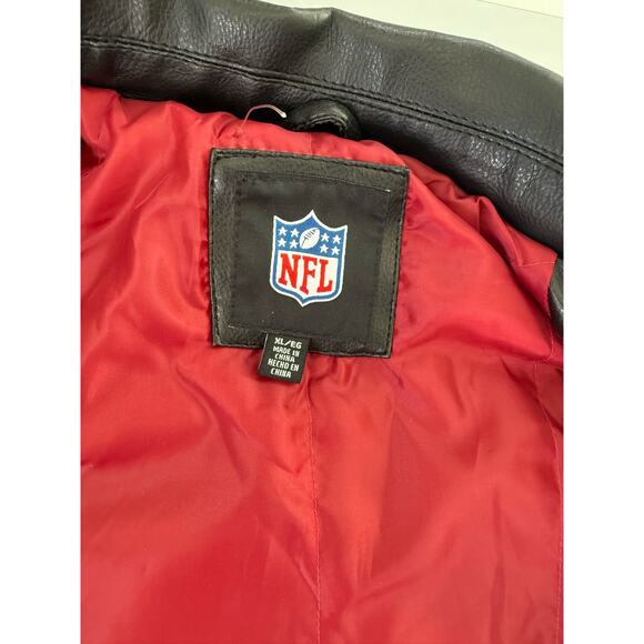 NEW NFL Team Apparel REDSKINS Retro 
1970 Vintage Logo Faux Leather Jacket - Picture 9 of 11